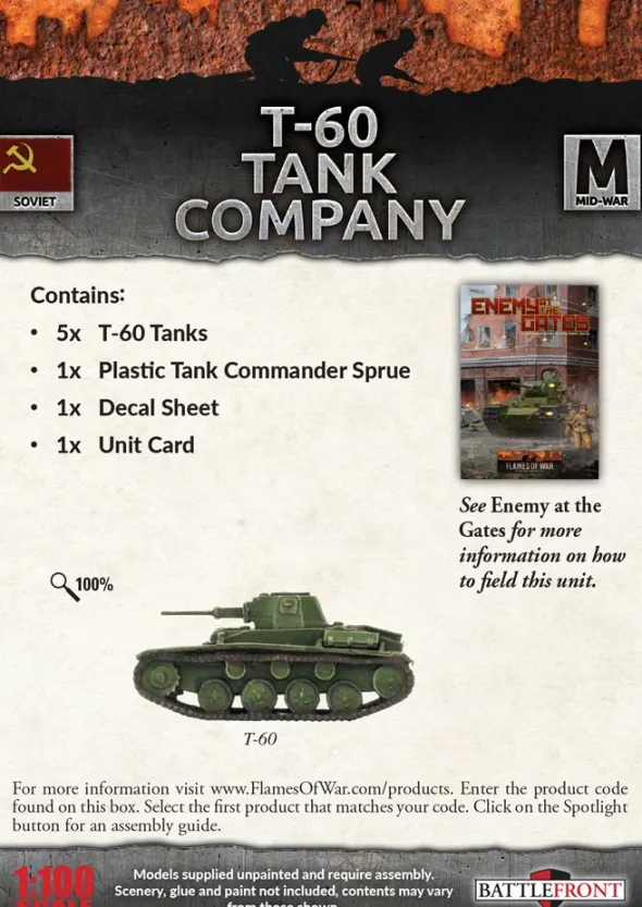 Flames of War - T-60 Tank Company