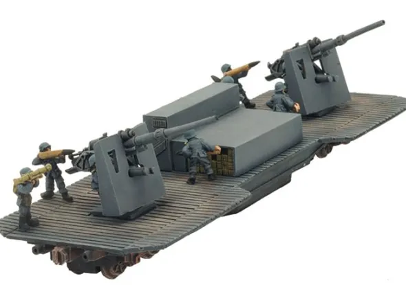 Flames of War - Twin 8.8cm FlaK Railway Car