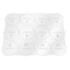 Flat Plastic Miniatures - Colored Bases Etched Numbers 1-12 - Clear