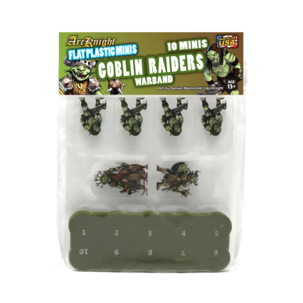Flat Plastic Miniatures - Goblin Raiders - 10pc
