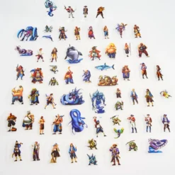 Flat Plastic Miniatures - Pirates - 62 Pieces