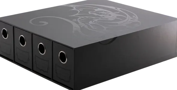 Fortress - 4-Card Drawers Horizontal - Black