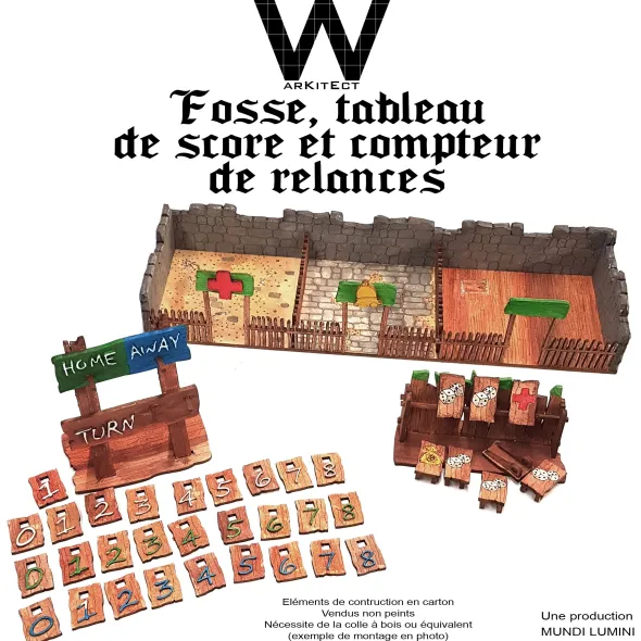 Fosses, tableau de score et compteur de relances