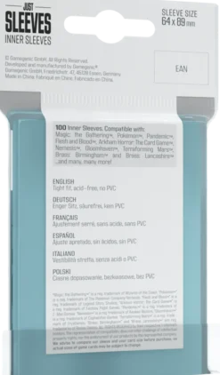 Gamegenic - 100 Inner Sleeves Standards