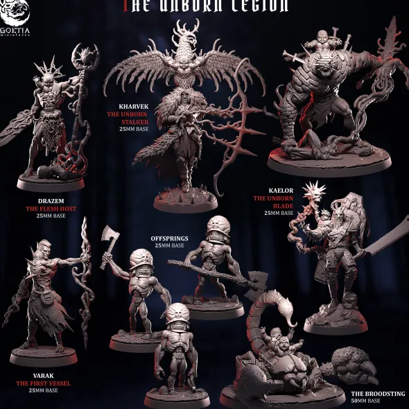 Goetia Miniatures - Unborn Legion - Set Complet