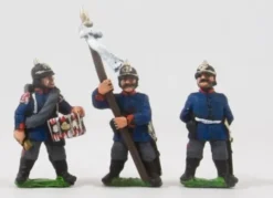 Guerre Franco-Prussienne - Commandement de l'Infanterie Saxonne avec Casque