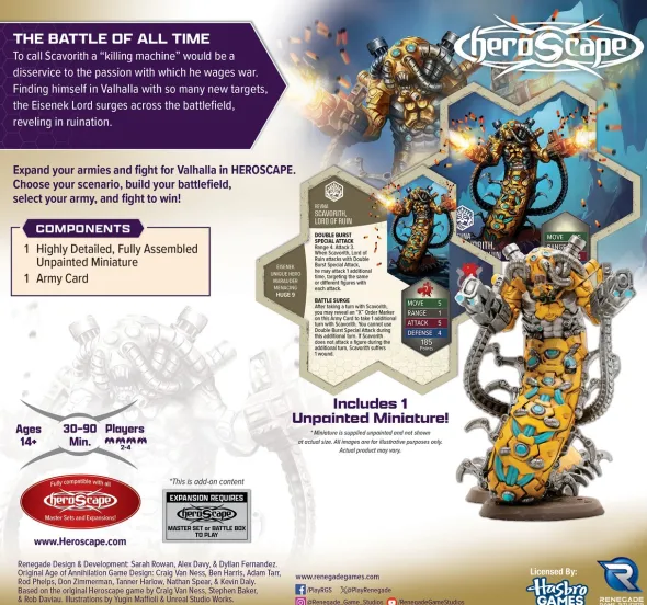 Heroscape: Scavorith Lord of Ruin Army Expansion - Occasion