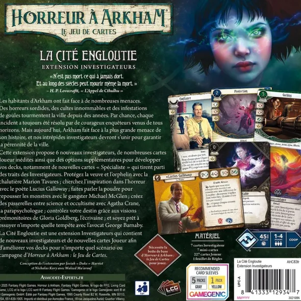 Horreur à Arkham : Le Jeu de Cartes - La Cité Engloutie (Investigateurs)
