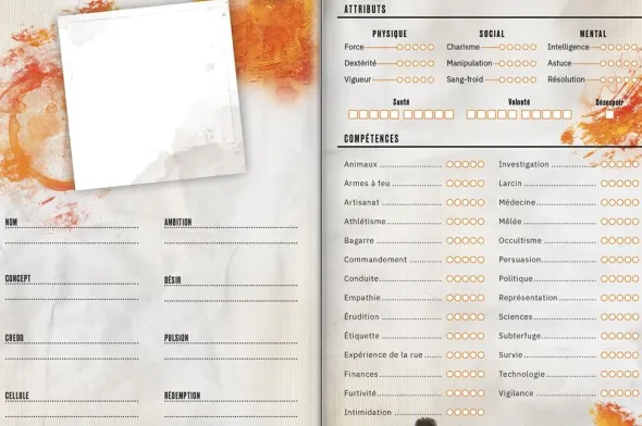 Hunter: Le Jugement - Le Journal du Personnage