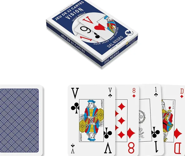Jeu de 32 cartes belote Vision le Coq Imperial