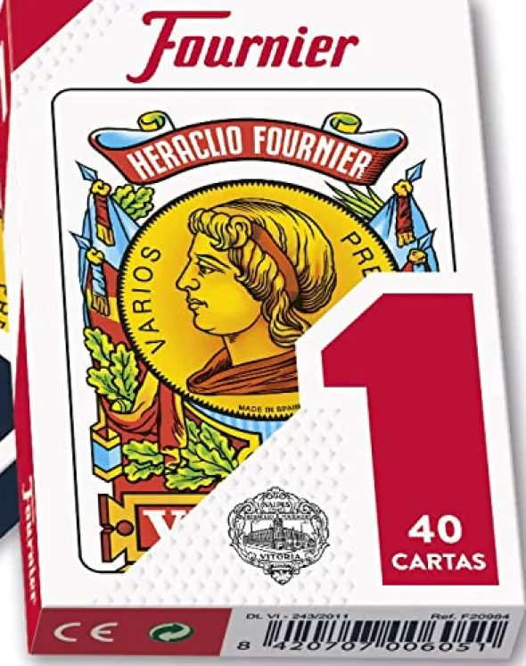 Jeu de Cartes Espagnol - 40 Cartes - Dos Rouge
