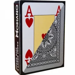 Jeu de 54 cartes Modiano format poker - Noir