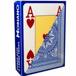 Jeu de 54 cartes Modiano format poker - Bleu foncé