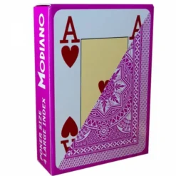 Jeu de 54 cartes Modiano format poker - Violet