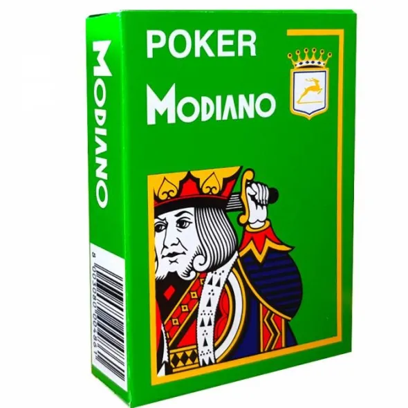 Jeu de 54 cartes Modiano format poker - Vert clair