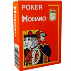Jeu de 54 cartes Modiano format poker - Orange