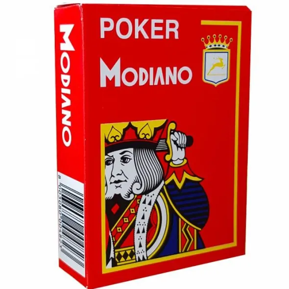 Jeu de 54 cartes Modiano format poker - Rouge