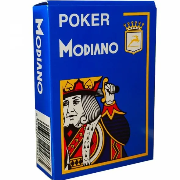 Jeu de 54 cartes Modiano format poker - Bleu clair