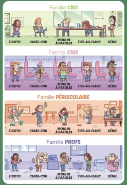 Jeu de 7 familles - A l'école