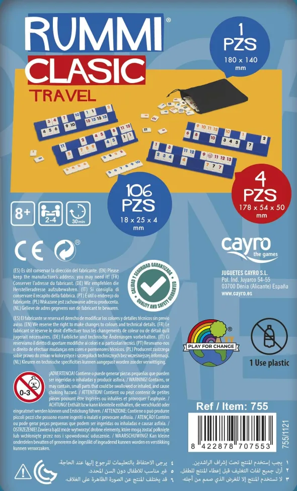 Jeu de Rummi Boite Métal
