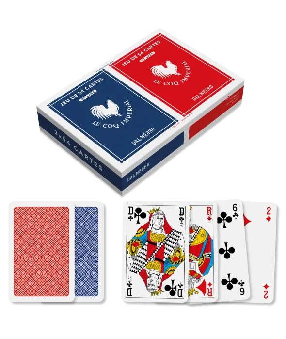 2 jeux de 54 cartes de luxe - Le Coq Imperial