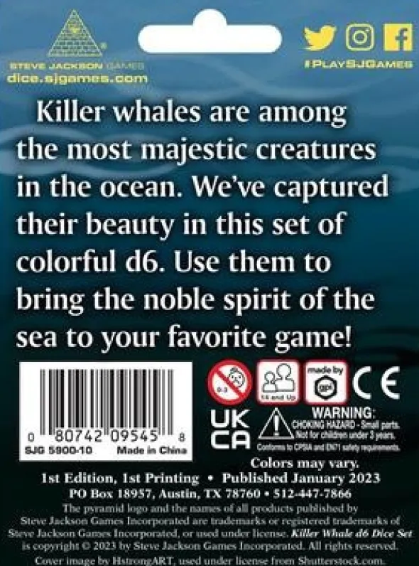 Killer Whale - D6 Dice Set
