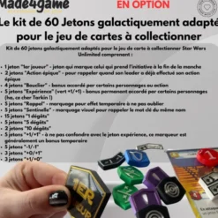 Kit de 5 jetons "dégât 1" additionnels compatible Star Wars Unlimited