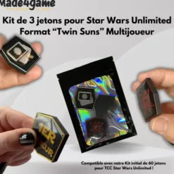 Kit de 3 jetons "Twin Suns" additionnels compatible Star Wars Unlimited