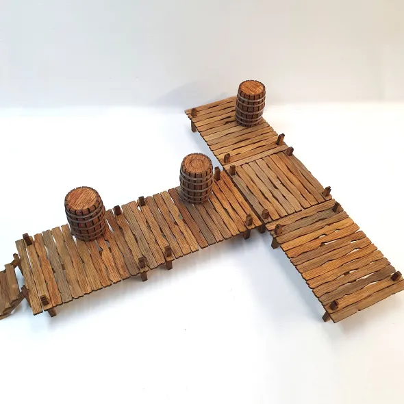 Kit Warkitect - Passerelles et tonneaux - 54mm