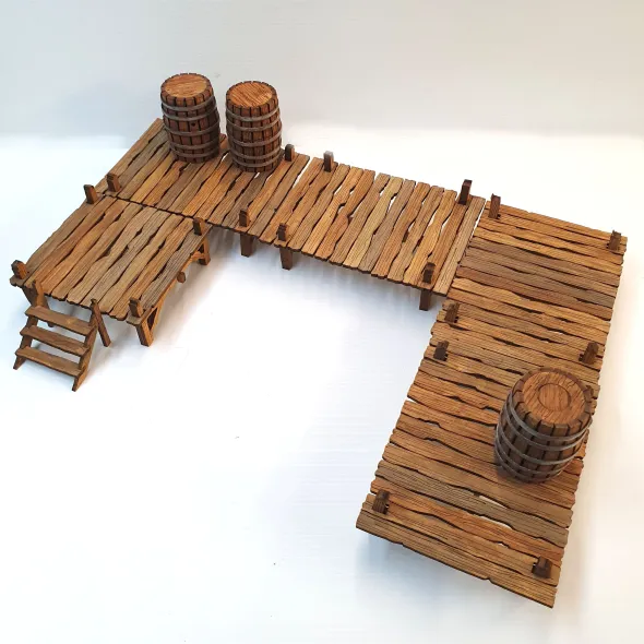 Kit Warkitect - Passerelles et tonneaux - 54mm