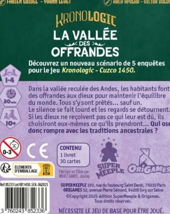 Kronologic - Cuzco 1450 : Extension La Vallée des Offrandes