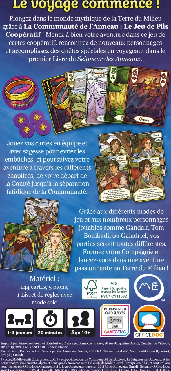 La Communauté de l'Anneau - Le Jeu de Plis Coopératif