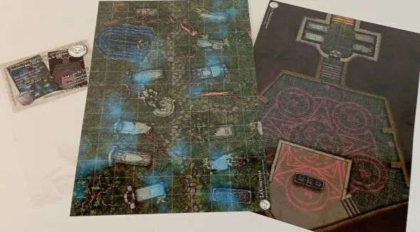 Le Cimetière et le temple souterrain - battlemap