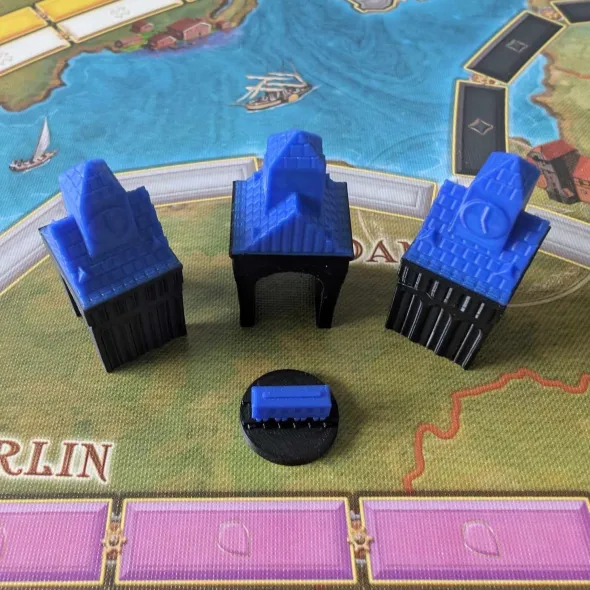 Les Aventuriers du rail - 3 Gares + 1 Marqueur de score