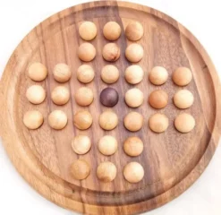 Le Solitaire Rond Grand Modèle Billes Bois