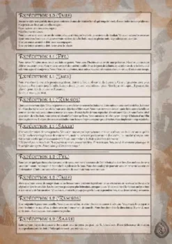 L'Etreinte des ronces - Aides de jeu