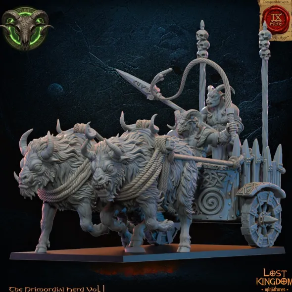 Lost Kingdom miniatures - Hardes bestiales - Char homme-bête