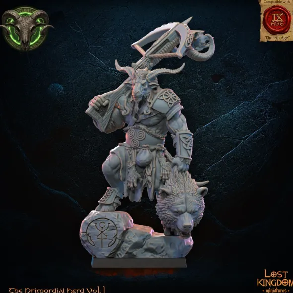 Lost Kingdom miniatures - Hardes bestiales - Chasseur homme-bête
