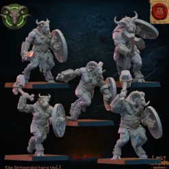Lost Kingdom miniatures - Hardes bestiales - 10 Guerriers hommes-bêtes