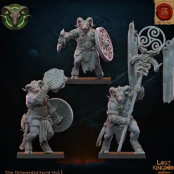 Lost Kingdom miniatures - Hardes bestiales - Guerriers hommes-bêtes, état-major