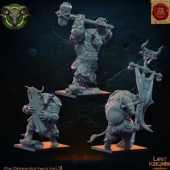 Lost Kingdom miniatures - Hardes bestiales - Minotaures, état-major