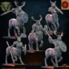 Lost Kingdom miniatures - Hardes bestiales - Cerfs centaures