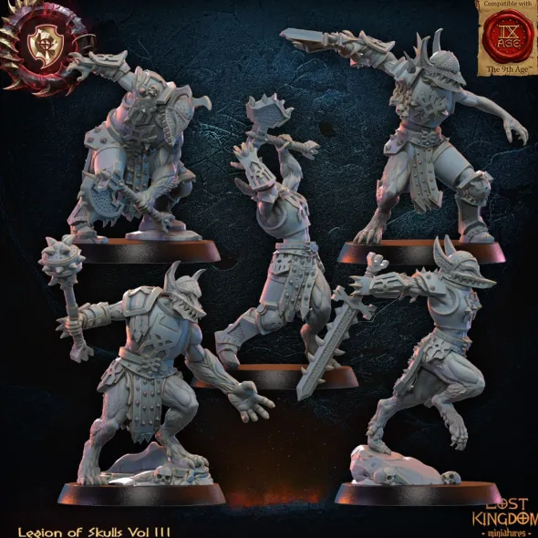 Lost Kingdom miniatures - Legion of Skulls - 10 Guerriers Loups