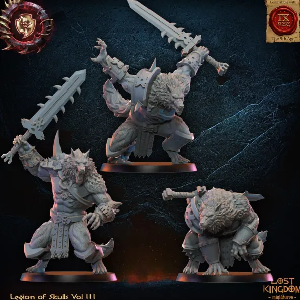 Lost Kingdom miniatures - Legion of Skulls - Bêtes Loups-Garous