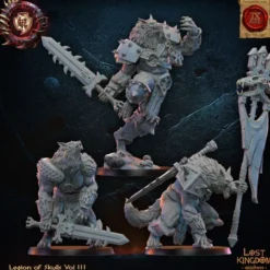 Lost Kingdom miniatures - Legion of Skulls - Bêtes Loups-Garous, Etat-Major