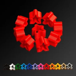 Lot de 10 meeples - Rouges