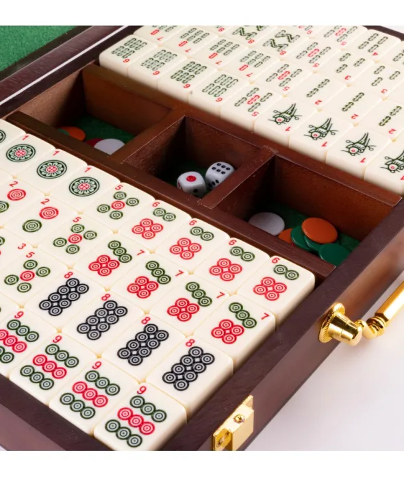 Mahjong - Boite bois