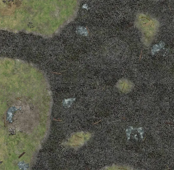 Maladum - Cobbled Outskirts Gaming Mat 90x90 cm