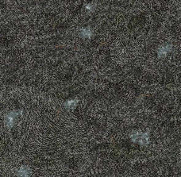 Maladum - Cobbled Plaza Gaming Mat 90x90 cm