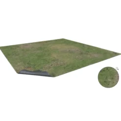 Maladum Dungeons of Enveron - Grassy Fields Gaming Mat 2x2 - Grid